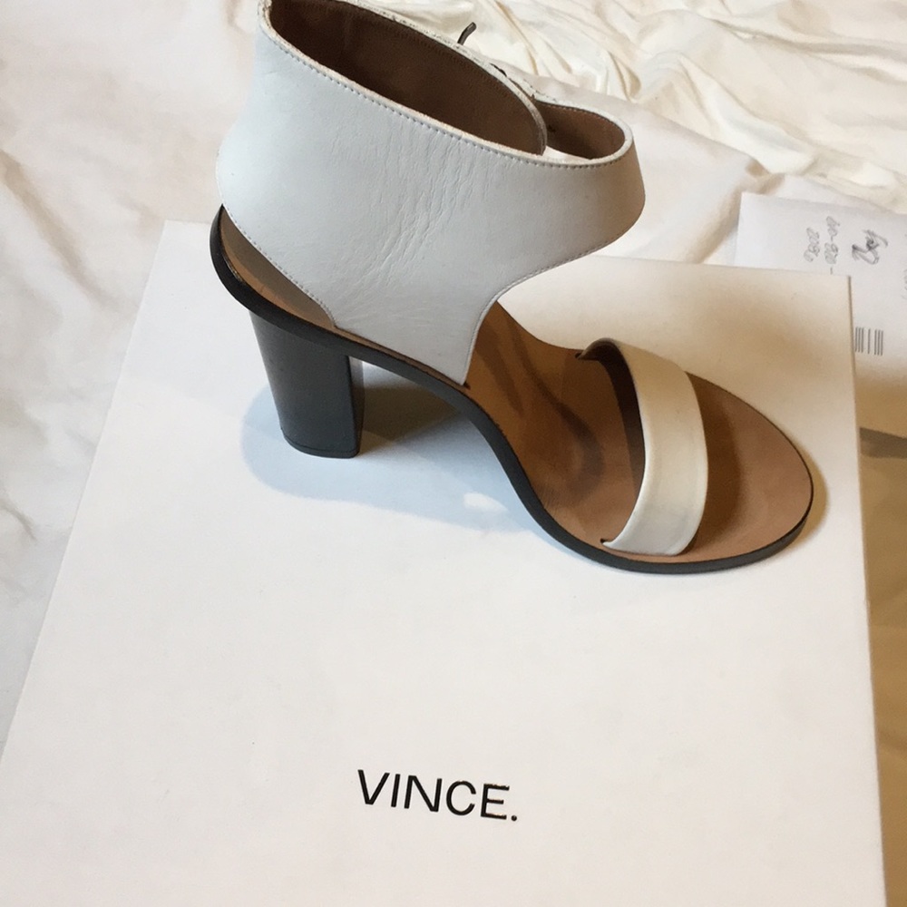 Vince sandals leather white